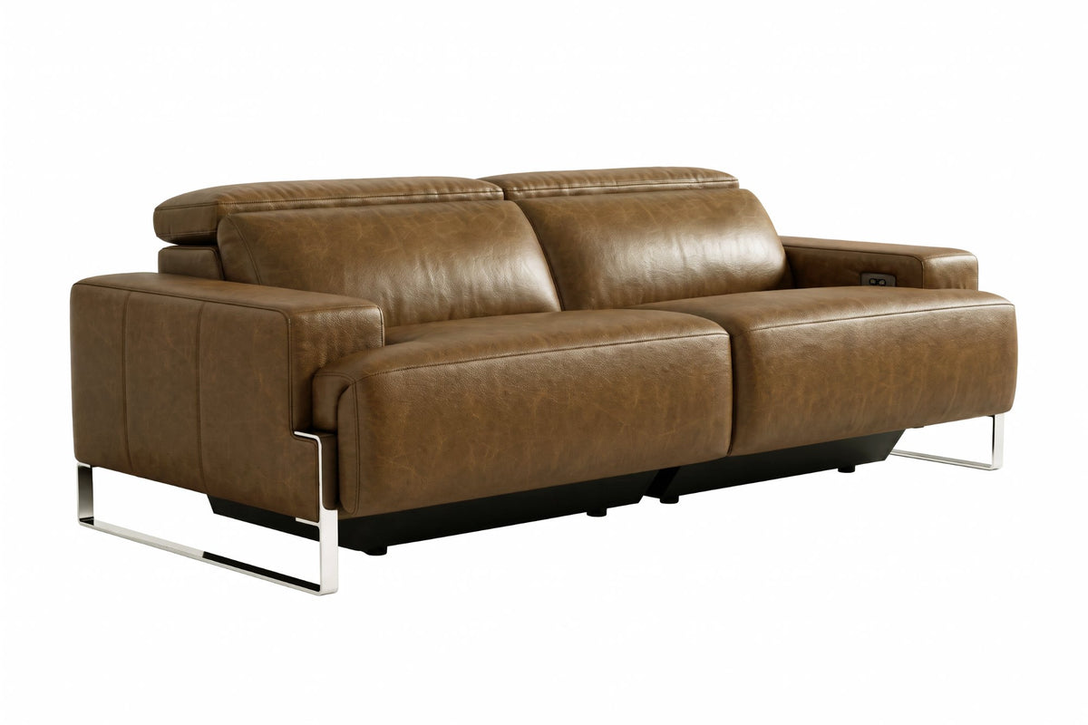 Valencia Melania Distressed Leather Recliner Sofa