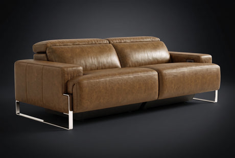 Valencia Melania Distressed Leather Recliner Sofa