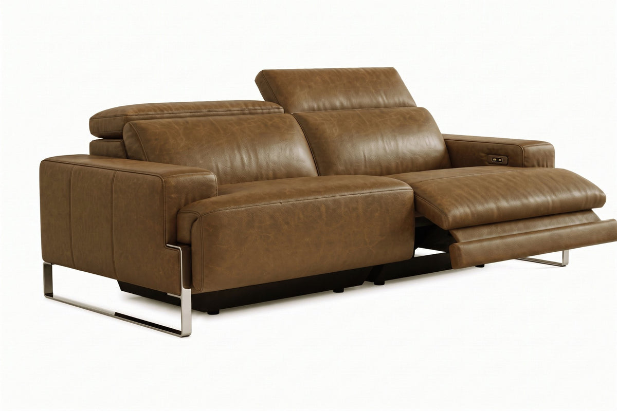 Valencia Melania Distressed Leather Recliner Sofa
