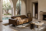 Valencia Melania Distressed Leather Recliner Sofa
