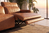 Valencia Melania Distressed Leather Recliner Sofa