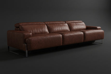 Valencia Melania Distressed Leather Recliner Sofa