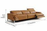 Valencia Melania Distressed Leather Recliner Sofa