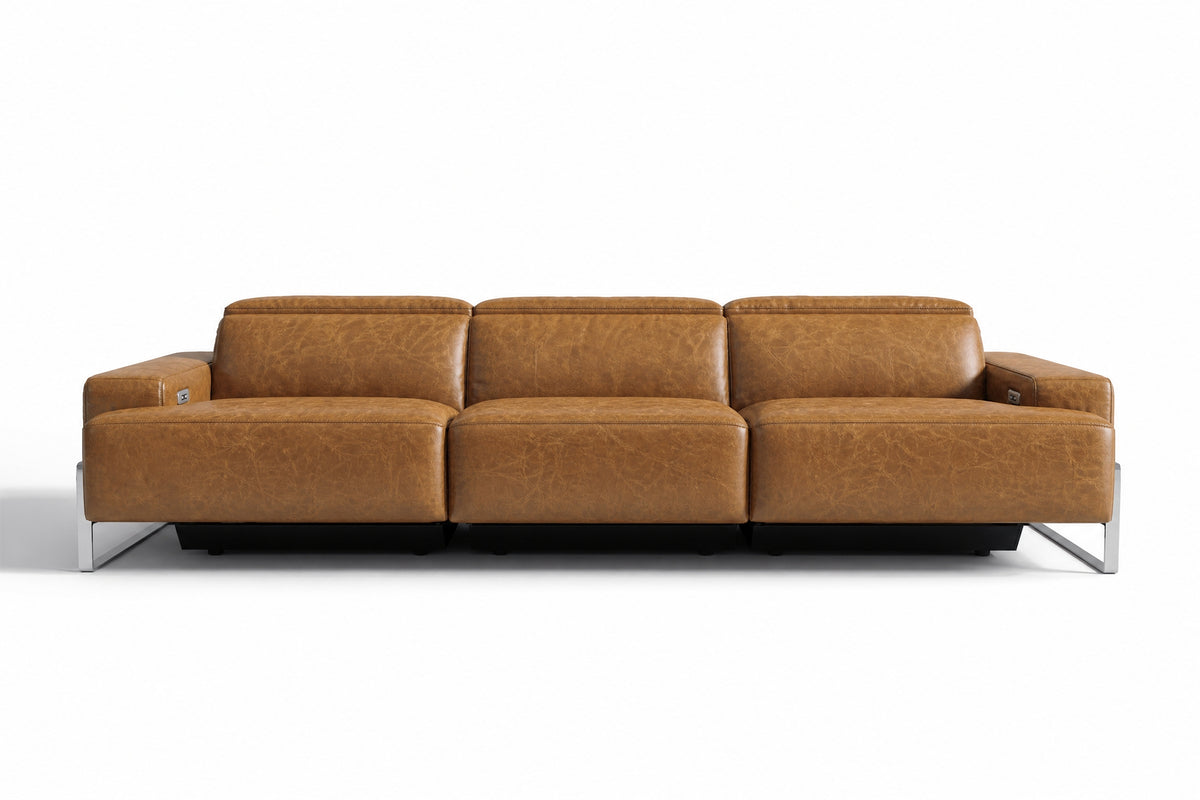 Valencia Melania Distressed Leather Recliner Sofa