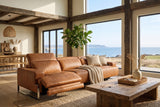 Valencia Melania Distressed Leather Recliner Sofa