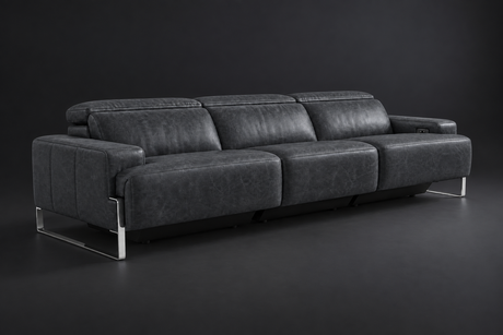 Valencia Melania Distressed Leather Recliner Sofa