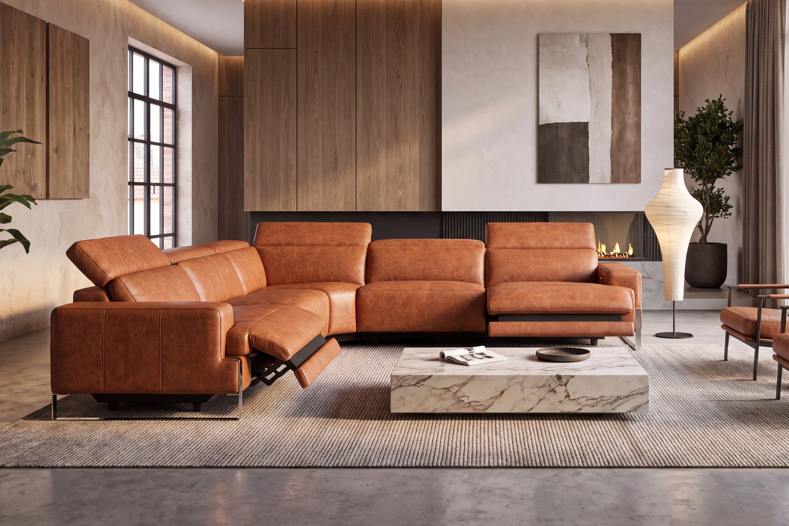 Distressed leather glowing in natural light