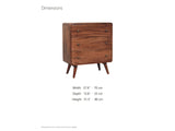 Mira 28-Inch Honey Caramel Solid Mango 3-Drawer Chest dimensions: 27.6 in wide, 13.8 in deep, 31.5 in high