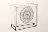 Pencil sketch of the Molfetta cabinet, drawn from the same three-quarter view