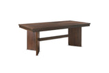 Mongiana 76-94-Inch Extending Rectangular Walnut Veneer Dining Table on a white background