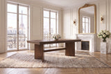 Mongiana 76-94-Inch Extending Rectangular Walnut Veneer Dining Table in a Paris salon