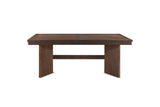 Mongiana 76-94-Inch Extending Rectangular Walnut Veneer Dining Table, front view