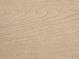 Close-up of the Monselice 38-Inch Light Elm 5-Drawer Chest: light elm veneer grain