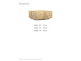 Montecatini Square Mango Coffee Table dimensions: 30.0 in wide, 30.0 in deep, 14.0 in high
