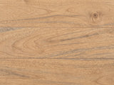 Close-up of the Montecatini Square Mango Side Table: the natural mango grain of the top