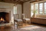 Montepaone V-Back Woven Cord Dining Chair (Set of 2) in an English country dining room