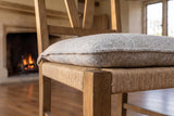 Close-up of the Montepaone V-Back Woven Cord Dining Chair (Set of 2): cord