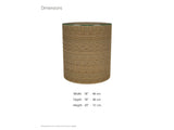 Montescaglioso Woven Seagrass Drum Side Table dimensions: 18.0 in wide, 18.0 in deep, 20.0 in high