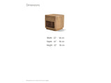 Monticchiello Driftwood Oak Veneer Cube Side Table dimensions: 22.0 in wide, 22.0 in deep, 22.0 in high