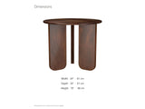 Morciano Mango Wood Round Side Table dimensions: 24.0 in wide, 24.0 in deep, 19.0 in high