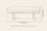 Narni bench dimensions: 49 in long, 18 in high, 18 in deep