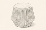 Pencil sketch of the Naro side table, three-quarter view