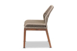 Nocera Woven Rope and Mahogany Dining Chair, side view