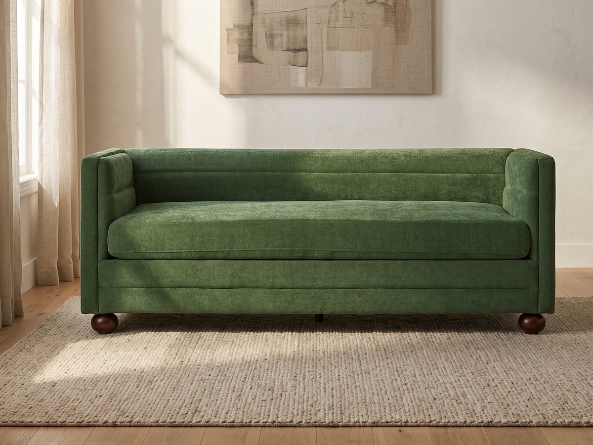 Novara Channel-Back Sofa in a bright interior