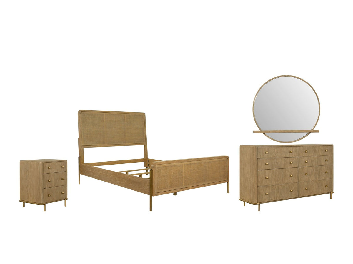 Numana Sand Wash and Natural Cane Bedroom Set: What's included