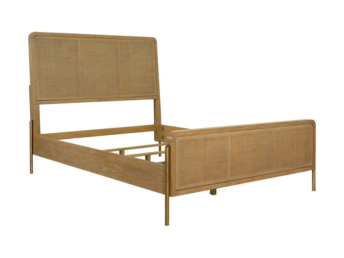 Numana Sand Wash and Natural Cane Bedroom Set: Real photo: bed