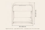 Nuoro nightstand dimensions: 26 in wide, 24 in high, 16 in deep