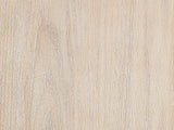 Close-up of the Oderzo 36-Inch Washed Oak 5-Drawer Chest: the washed oak grain with limed pores
