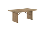 Olivadi 72-90-Inch Rectangular Extending Oak Veneer Dining Table on a white background