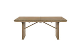 Olivadi 72-90-Inch Rectangular Extending Oak Veneer Dining Table, front view
