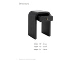 Oppido Black Ash Veneer Waterfall Side Table dimensions: 18.0 in wide, 13.0 in deep, 23.0 in high