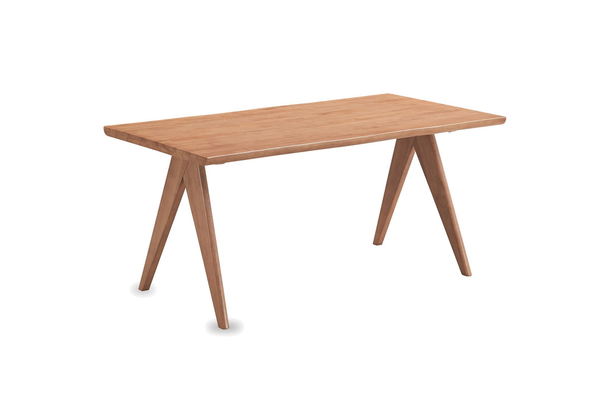 Oriolo 63-Inch Rectangular Solid Wood Dining Table on a white background