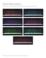 Ortisei Oak Fireplace Media Console: the 42-inch insert's seven flame colours