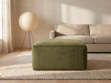 Orvieto Corduroy Cocktail Ottoman in a furnished room