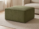 Orvieto Corduroy Cocktail Ottoman in a sunlit room