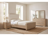 Osimo Light Elm Upholstered Bedroom Set: the whole set