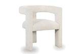 Palermiti Three-Leg Boucle Dining Chair on a white background