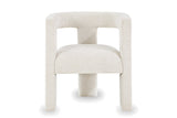 Palermiti Three-Leg Boucle Dining Chair, front view