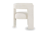 Palermiti Three-Leg Boucle Dining Chair, side view