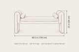 Panicale bench dimensions: 60.5 in wide, 25 in high to the arms, 18 in deep