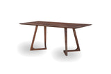 Papasidero 71-Inch Rectangular Solid Walnut Dining Table on a white background