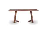 Papasidero 71-Inch Rectangular Solid Walnut Dining Table, front view