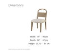 Parghelia Arch-Back Upholstered Wood Dining Chair (Set of 2) dimensions