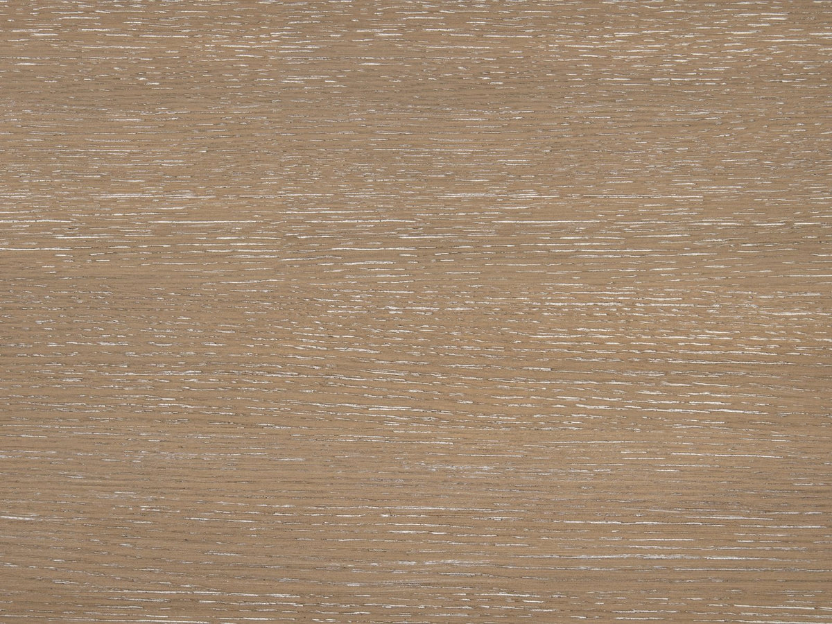 Close-up of the Picinisco 74-Inch Extendable Oak Veneer Dining Set with 4 Chairs: grain