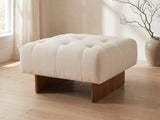 Pienza Tufted Ottoman in a bright interior