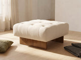 The Pienza ottoman styled in a room setting